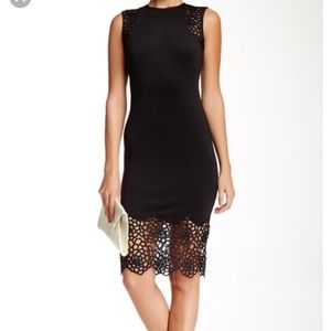 Maia Size 4 Crotchet Trim Sheath Dress